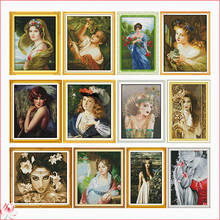 Oil Painting Graceful Beauty Cross Stitch Kit DIY Pattern Embroidery Kit 11CT 14CT Needlework Sewing Kit Home Deco Painting 2024 - buy cheap