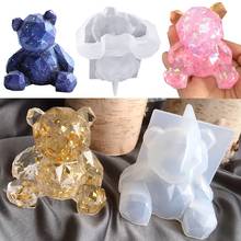 3D Bear Silicone Mold Diy Geometry Stereo Bear Mold Mirror Silicone Mold Decoration Ornament Mold 2024 - buy cheap