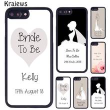 Krajudios-funda de teléfono personalizada para iPhone, carcasa con diseño de novia y Soon Be para iPhone 5, 6 S, 7, 8 plus, 11, 12 Pro, X, XR, XS Max, Samsung S6, S7, S8, S9, S10 2024 - compra barato