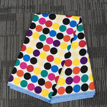 Chzimade, 1 ярд, круглая африканская полиэфирная ткань, красочная ткань с принтом в виде настоящей вощеной ткани для вечернего платья 2024 - купить недорого
