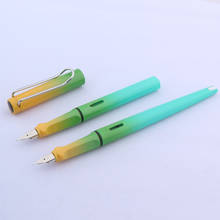 classic plastic STUDENT aurora Gradient green decoration Business SILVER EF Fountain Pen 2024 - buy cheap
