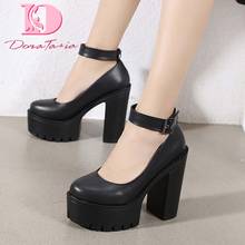 DoraTasia Brand New Fashion Ladies Elegant Concise Pumps Platform Thick High Heels Pumps Women Office Daily Date Shoes Woman 2024 - buy cheap