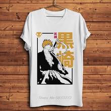 Camiseta informal de Anime para hombre, camisa divertida de Manga japonesa, color blanco, de BLEACH Ichigo, Unisex 2024 - compra barato
