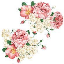 Three Ratels QCF32 Warm color hand-painted peony bouquet wall sticker for home decoration bedroom Toilet refrigerator gift Decal 2024 - buy cheap