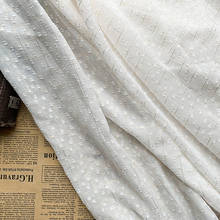 Имитация льняной ткани жаккардовая Золотая шелковая шифоновая Тюлевая ткань Сделай Сам Дамская рубашка 2024 - купить недорого