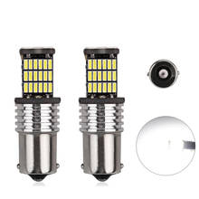 2 PCS Error Free 12V 1156 Ba15s Led Bulb Decoder Lamp For Backup Reverse Light Canbus White p21w DRL Stop Lamp Bulbs 4014 45SMD 2024 - buy cheap