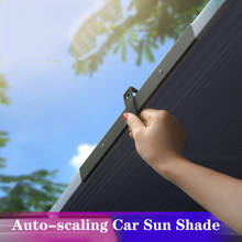 Car Retractable Windshield Anti-UV Car Window Shade Car Front Sun Block Auto Rear Window Foldable Curtain 46/65/70/cm Sunshade 2024 - buy cheap