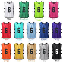 6PCS/12PCS Kids Football Jerseys Football Uniform Shirt Basketball Soccer Team Jersey Training Numbered Practice Sports Vest 2024 - buy cheap