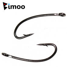 Bimoo 1000pcs Terrestrials Nymph & Dry Fly Tying Hook Straight Eye 3X Long Shank Standard Wire Black Nickel Fishing Hooks 9 Size 2024 - buy cheap