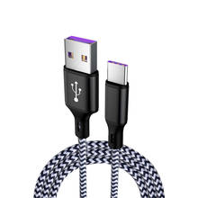 Ouhaobin кабель usb type C 5А для быстрой передачи данных нейлоновый кабель 3,0 для samsung для huawei type C USB кабель для зарядки 1 м 2024 - купить недорого