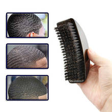 Natural Bristle Wave Brush Hair Combs Hair Beard Comb Large Curved Wood Handle Anti static Hair Brush Comb Styling Tools 2024 - buy cheap