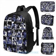 Забавный рюкзак Dabi с графическим принтом и USB-зарядкой, мужские школьные сумки, женская сумка, дорожная сумка для ноутбука 2024 - купить недорого