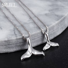 SMJEL Double Whale Tail Necklaces & Pendants For Women Mermaid Choker Necklace Collares Fashion Jewelry Valentine's Gifts 2024 - buy cheap