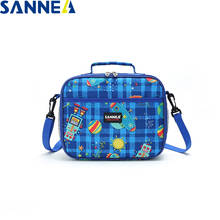 SANNE 2021 New Cartoon Children's Lunch Bag Oxford Cloth Thickened Lunch Insulation Bag Portable Lunch Box Thermal 2024 - buy cheap