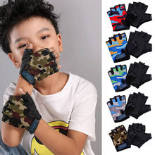 Bicycle Gloves Child Cycling Camouflage Children's Half Finger High Elastic Non-slip Bike Gloves Riding Equipment bicicleta 2024 - buy cheap