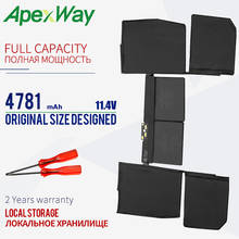 Apexway-bateria portátil de 11.4v, para a1705, apple, macbook pro, 12 ", a1534, 2016, 4781mah, chave de fenda 2024 - compre barato