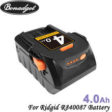 Bonadget 4000mAh 18V Li-ion For RIDGID R840083 R840085 R840086 R840087 Series AEG Series Battery Rechargeable Power Tool Battery 2024 - buy cheap