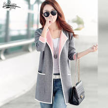 Spring Autumn Knitted Women Cardigan Korean Plus Size Jacket Fashion Medium Length Female Long Sleeve Sweater Ladies Tops 16805 2024 - buy cheap