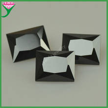 Wholesale 2x3~13x18mm Black Color Glass Beads Rectangle Shape Cut Loose Synthetic Gems Glass Stone For Jewelry 2024 - buy cheap