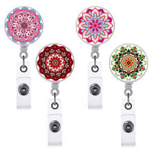 2020 New Arrival 1 Piece High Quality ABS Nurse Badge Holder Reel Fashion Flowers ID Card Holder Bus Card Exhibition Card Holder 2024 - buy cheap