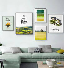 Nodic parede arte posters flores soprando pinellia pintura primavera cor quadros de parede para sala estar pintura da lona decorativa 2024 - compre barato