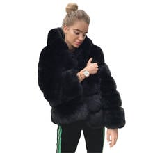 New Women Hooded Faux Fur Coat Faux Mink Winter Fashion Artifical Fox Fur Warm Wool Coat Outerwear Thick Jacket Plus Size Coats 2024 - buy cheap