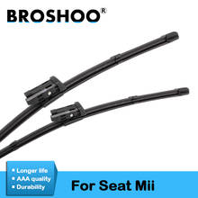 BROSHOO Car Clean The Windshield Wiper Blades Natural Rubber For Seat Mii 24"&16" ,Fit Push Button Arm 2011 2012 2013 2014 2015 2024 - buy cheap