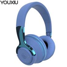 YOUXIU-auriculares inalámbricos con Bluetooth, dispositivo de audio con cancelación activa de ruido, sobre la oreja, 24 horas de reproducción, con micrófono 2024 - compra barato