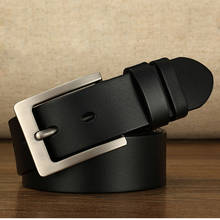 Cinturón de cuero de vaca Para Hombre, accesorio Retro con hebilla de Pin, de gran tamaño, 140, 150, 160, 170cm 2024 - compra barato