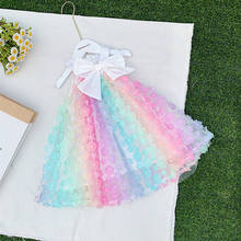 2021 Summer New Flower Dress For Girls Colorful Princess Dress Children's Clothing Carnival Costume Birthday Party Vestidos 2-7Y 2024 - buy cheap