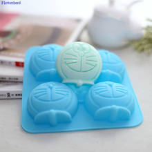 4 Cavities Doraemon Silicone Soap Mold Soap Stome Mold Soap Making Supplies Cartoon DIY Fondant Cake Chocolate Mold Cake Decor 2024 - buy cheap