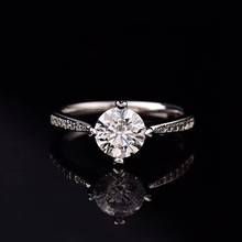 S925 Silver Moissanite Ring 1.00ct D VVS Luxury Moissanite Weding Ring for Women 2024 - buy cheap