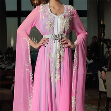 Vestido de noche marroquí con bordado de encaje y cuentas, de Dubái caftán, manga larga, musulmán, Arabia Saudita, Formal, personalizado 2024 - compra barato