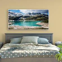 Wall Art Posters Blue Sky Lake Boat Mountain River Forest Landscape Pictures HD Print Canvas Painting For Living Room Home Decor 2024 - buy cheap