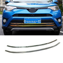 Car Stainless Steel Front Bottom Center Down Racing Grille Grill Plating Decoration For Toyota RAV4 2014 2015 2016 2017 2018 2024 - buy cheap