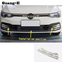 For VW Volkswagen Golf8 Golf 8 2019 2020 2021 Car Protection Trim Front Up Racing Grid Grill Grille Frame Lamp Parts Sticks 7pcs 2024 - buy cheap