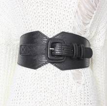 Women's runway fashion elastic pu leather Cummerbunds female vintage Dress Corsets Waistband Belts decoration wide belt R2171 2024 - buy cheap