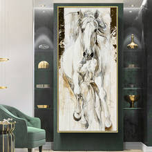 Pintura diamante redonda quadrado completo 5d cavalo branco animal, bordado diamante diy de strass 5d, decoração de casa presente, 2024 - compre barato