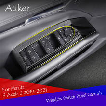 For Mazda 3 Axela 3 2019 2020 2021 Window Switch Panel Adjust Cover Trim Stickers Strips Garnish Decoration Car Styling 2024 - buy cheap