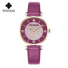 Фиолетовый топ роскошные женские часы Высокое качество Натуральная кожа женские часы DW модные спортивные водонепроницаемые наручные часы женские 2020 2024 - купить недорого