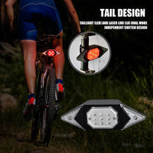 Luz LED trasera para bicicleta de montaña, recargable vía USB, señal trasera, indicador de seguridad, Control remoto inalámbrico 2024 - compra barato