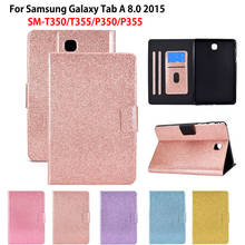 Caso glitter para samsung galaxy tab um 8.0 2015 capa SM-T350 SM-T355 SM-T355 SM-P350 p355 funda tablet suporte de proteção capa 2024 - compre barato