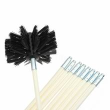 Pratical-cepillo de limpieza de chimenea de nailon, Kit de herramientas de limpieza de casa, hervidor de chimenea, cabezal de cepillo + 6 bielas 2024 - compra barato