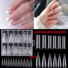 120Pcs Clear Dual Forms Nail System Full Cover Quick Building Gel Mold Tips Nail Extension DIY Nails Accessoires Manicure Tools 2024 - buy cheap