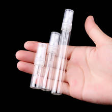 Mini garrafa de vidro para teste, spray de vidro portátil vazio para perfume e atomizador, frascos de vidro transparente, 3ml/5ml/10ml, 1 peça 2024 - compre barato