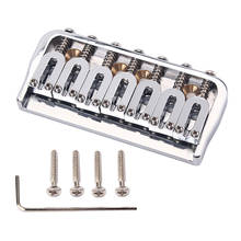 Solid 7 String Electric Guitar Bridge Saddle Bass Guitar Replacement Chrome, Easy to Install 2024 - buy cheap