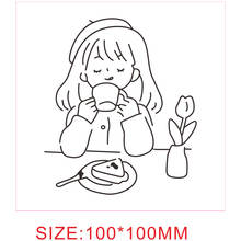 10*10 Tea Girl NEW 2019 Transparent Clear Stamps/Seal For DIY Scrapbooking Sweet Rubber Stamp Sentiment Photo Album Card Making 2024 - buy cheap