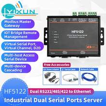 Hf5122 porta serial industrial rj45 rs232/485/422 para ethernet, servidor conversor de transmissão serial 2 de portas sem ethernet 2024 - compre barato