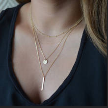 Fashion Jewelry Multilayer Layered Choker Necklace & Pendant For Women Long Chain Pendant On Neck Chain Fashion Coin Jewelry 2024 - buy cheap