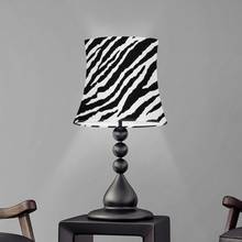 Cubierta de lámpara de tela moderna con estampado de cebra, cubierta de lámpara de mesa lavable extraíble, candelabro 2024 - compra barato